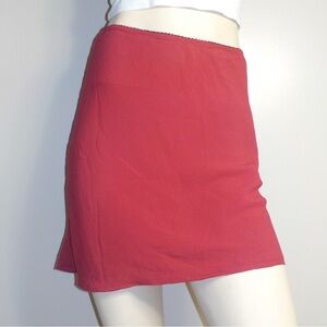 Brandy Melville Red A-Line Mini Skirt